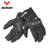 Motocycle Carbon Fiber Tortoise Shell Outdoor Sports Full Finger Gloves Genuine Goat Skin